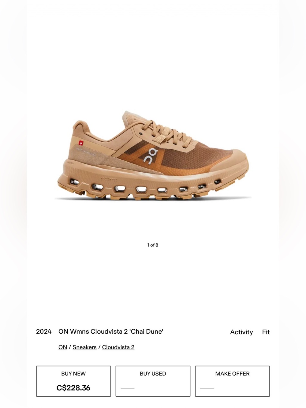 On Running Cloudvista 2 Women's Trail Shoe — Chai Dune